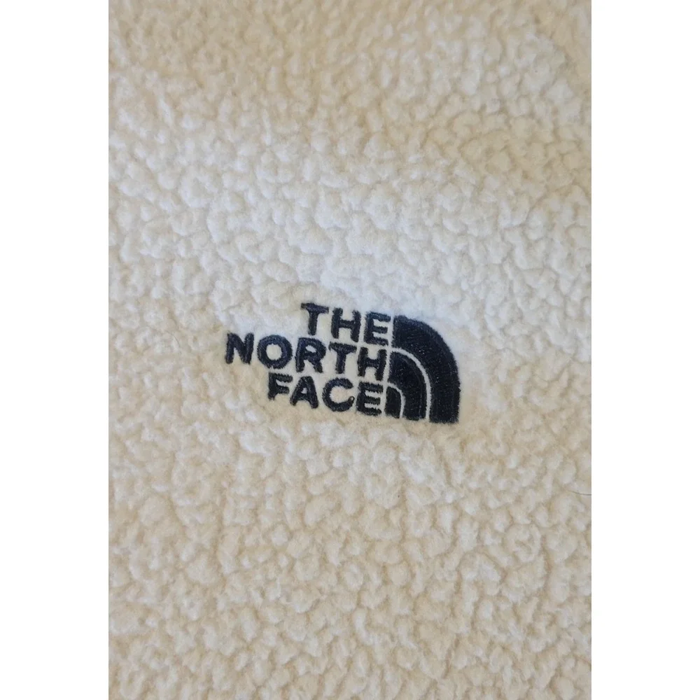 The North Face Jacket Womens Large White Campshire Sherpa Fleece Pullover Hoodie